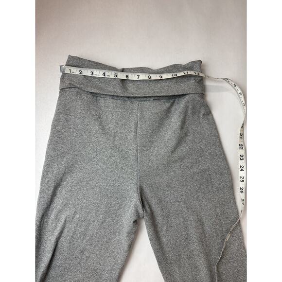 Fold Over Waist Yoga Pants Gray Flared Y2K Lounge Athleisure High Rise Small - Picture 3 of 7